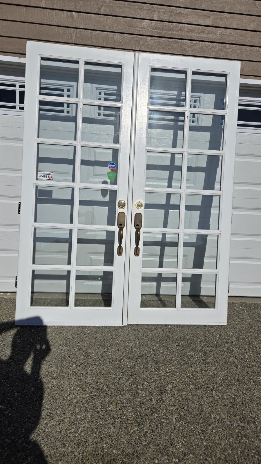 French Doors Double Pane Glass True Divided 9ft