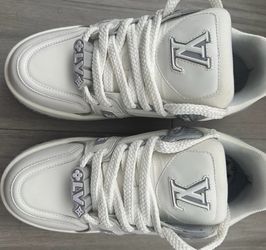 Louis Vuitton Shoes White and Gray  size 12