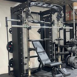 Smith Machine , Squat Rack , Bench Press , Leg Press , Pulley System Machine For Your Weights 