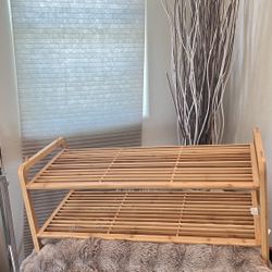Wood Shoe Storage Rack 