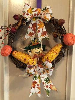 Autumn Indian Corn Wreath