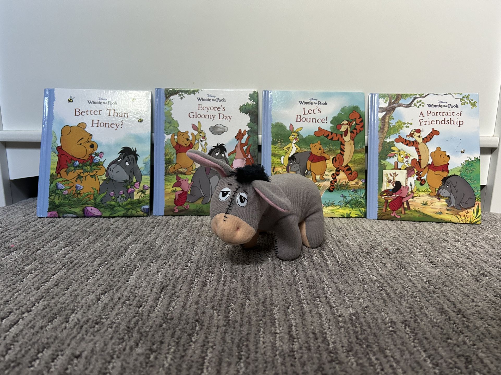 Disney Winnie the Pooh Eeyore Plush and Books $5