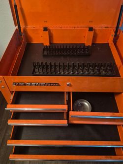 U.S. GENERAL 30 in. 5-Drawer Mechanics Tool Cart – Orange – Excellent Condition