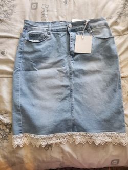 New Denim Skirt Size LARGE