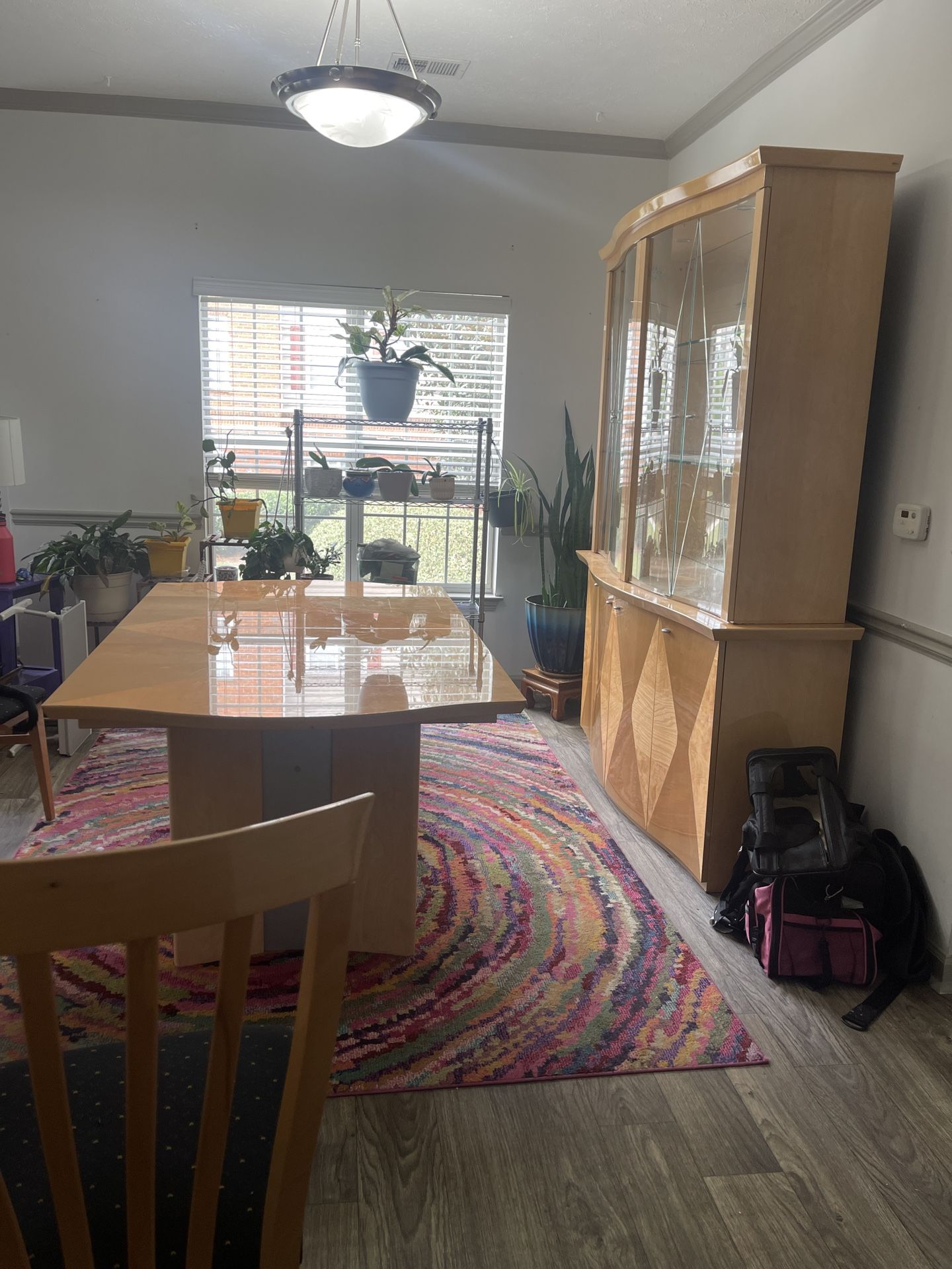 Art Deco Polished Italian Dining Room Set