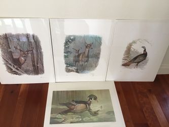 Nice set of Ned Smith prints - never displayed, only stored- clean