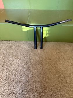 Black T-Bar Motorcycle Handlebars