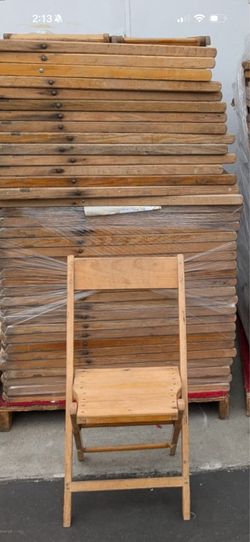 Folding wooden chairs