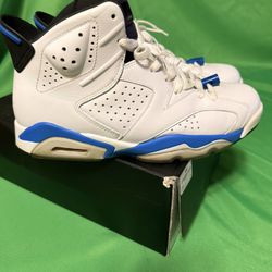 Nike Air Jordan Retro 6 Sport Blue 2014 Size 10 384664-107