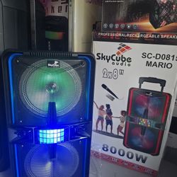 Double 8" Portable Bluetooth Speaker 🔊  Bocina Dobles 8" Bluetooth 🎶🎤 