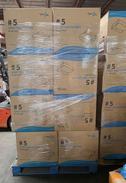 140 PCS Kraft Take Out Containers 9" × 9" × 2.5"
