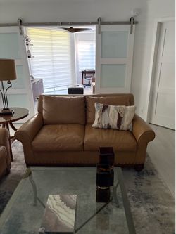 Hi end leather couch and love seat