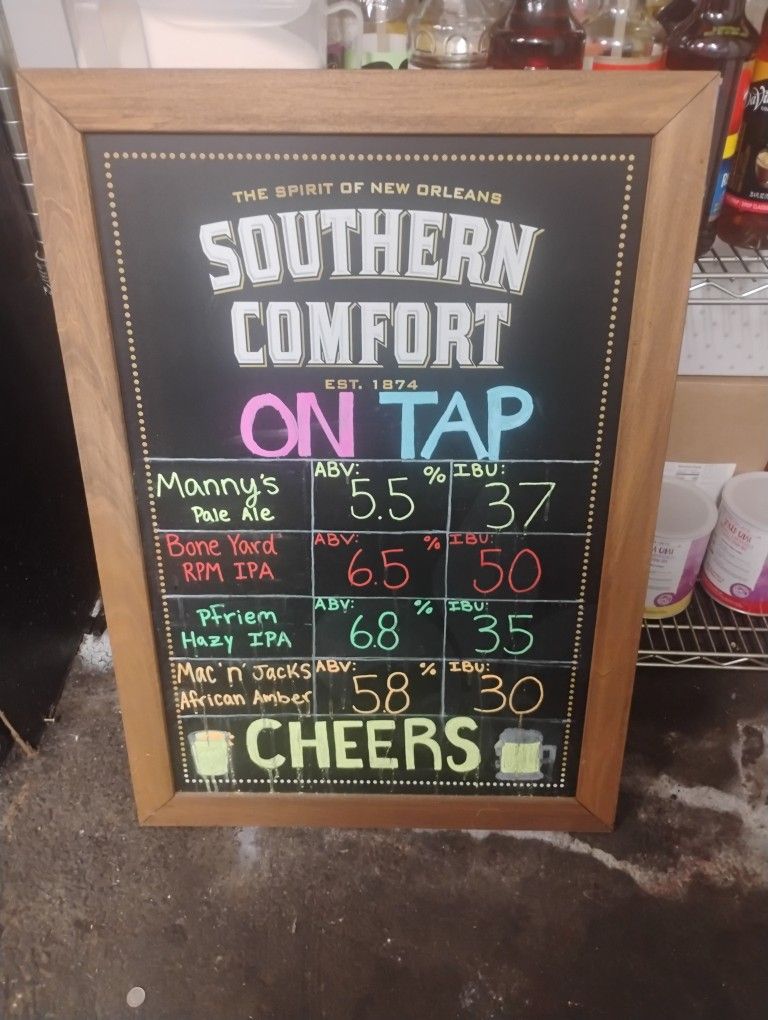 Southern Comfort Chalk Board 