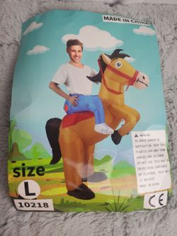 Inflatable Horse Riding CowBoy Costume Youth Size Large Halloween