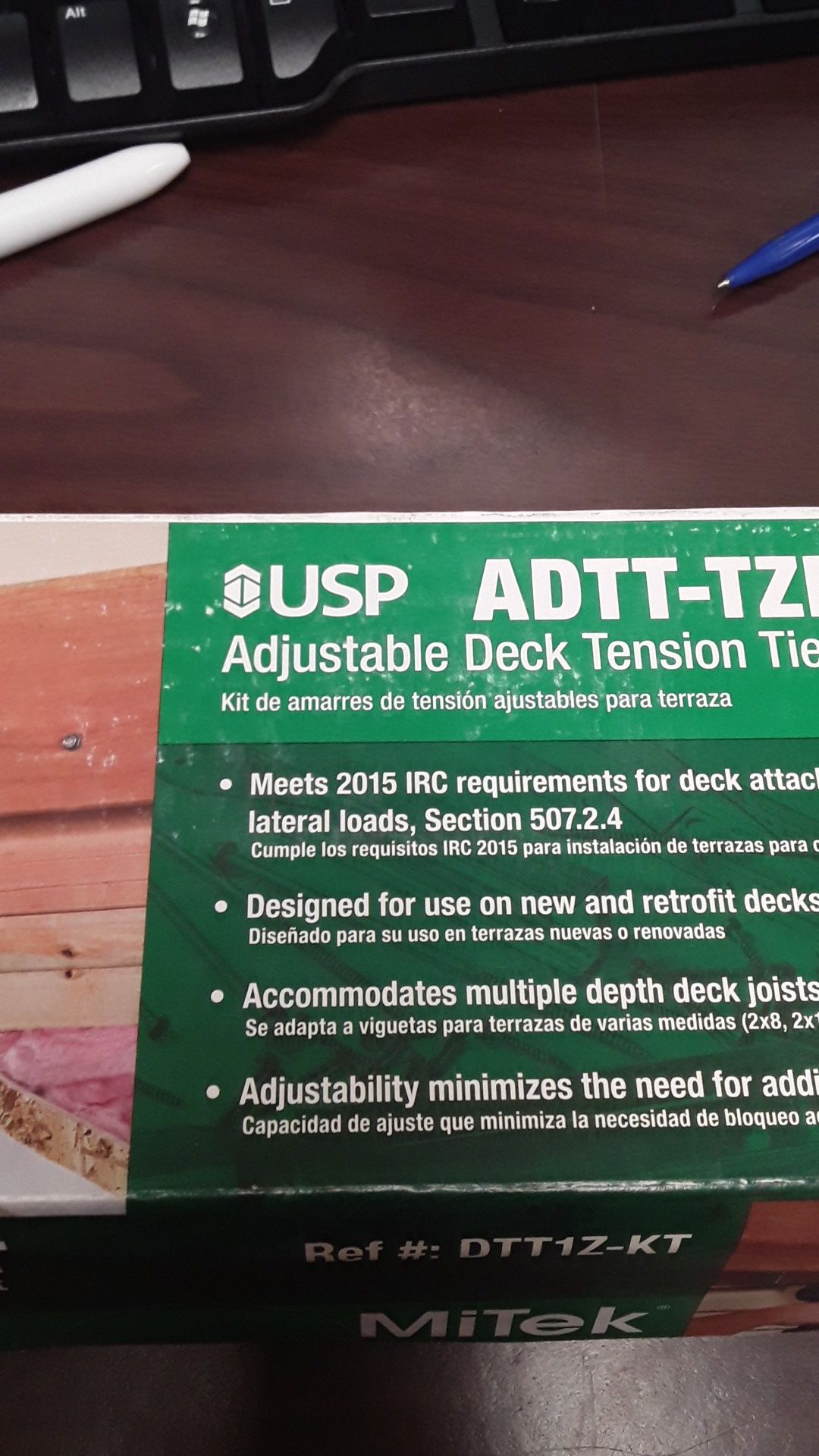 Adjustable Deck Tension Tie Kit