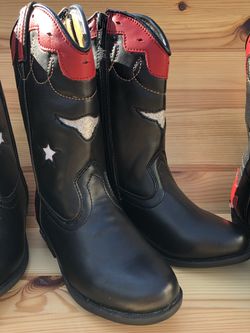 Child Cowboy boots Black and red brand new