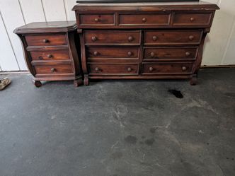Brown wooden furniture set