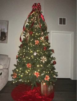 9” Ft. Prelit Christmas Tree w/ Ornaments