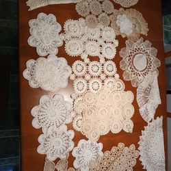 Antique Lace Doillies Lot