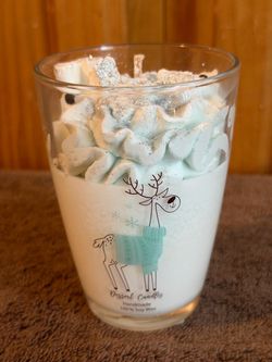 NEW 10oz Handmade 100% Soy Wax Dessert Candle - Vanilla Snow