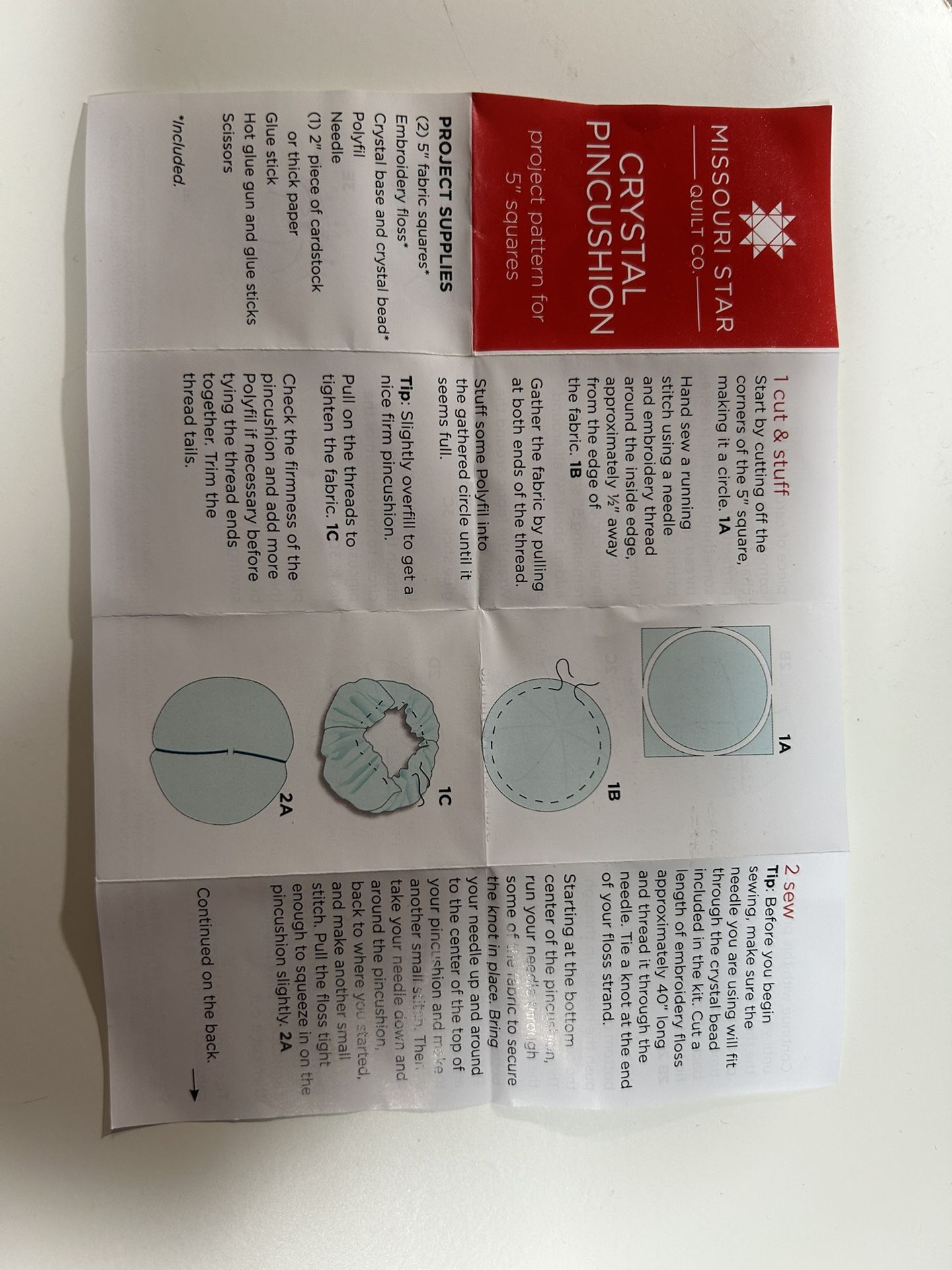 Missouri Quilt Star Company Crystal Pincushion Kit