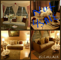 Living room set and coffee tables