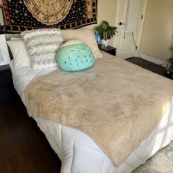 Queen Gel Memory Foam Mattress + Topper + Metal Platform Frame