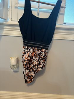 one piece swimsuit floral medium