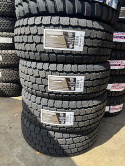 35x12.50r18 Pegasus AT 4 new tires installed and balanced