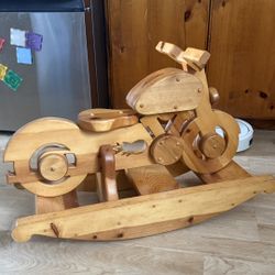 Wooden Rocking Motorcycle 