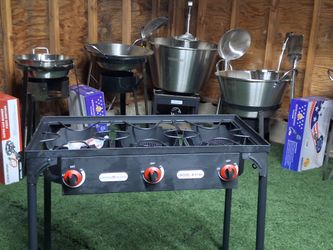 Portable 3 Triple Burners high pressure