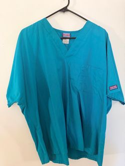 Cherokee Workwear Teal Scrubs Top Size XL