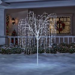 7 ft. LED Willow Tree Holiday Yard Decoration