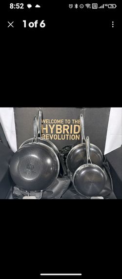New The HexClad 7-Piece Hybrid Nonstick Pan Set (Model CWPN07-ST-C)