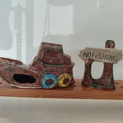 VINTAGE AQUARIUM DECOR PIECES