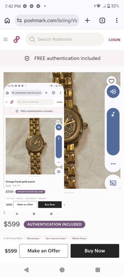Women's Vintage gold plated Findi watch