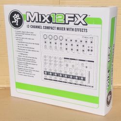 Mackie Compact Mixer FX Effects 12 Channel Mixboard XLR 1/4" RCA Inputs Karaoke DJ Live Mix12FX 🚨 No Credit Needed 🚨 Payment Options Available 🚨 