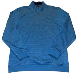 Under Armour Mens XL Black 1/4 zip Sweatshirt 