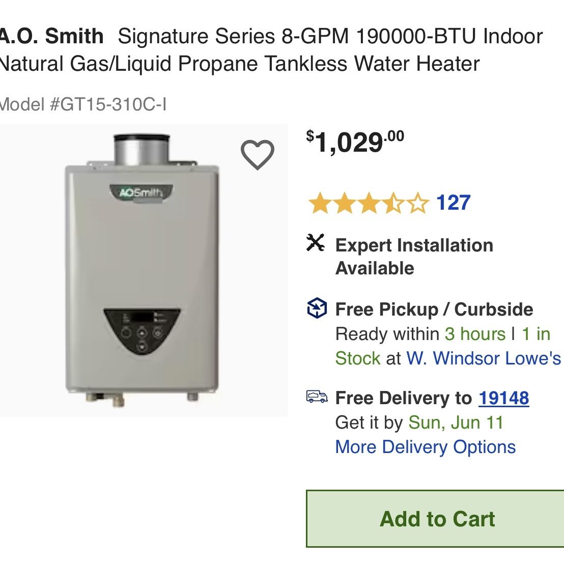 Water Heater Tankless Gas for Sale in Philadelphia, PA - OfferUp
