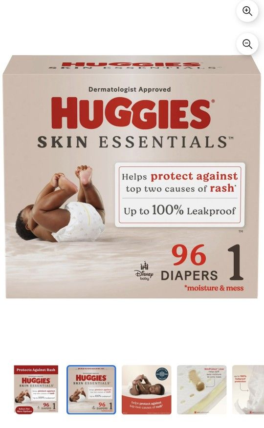 Huggies Skin Essentials Baby Diapers 96 Count Size 1
