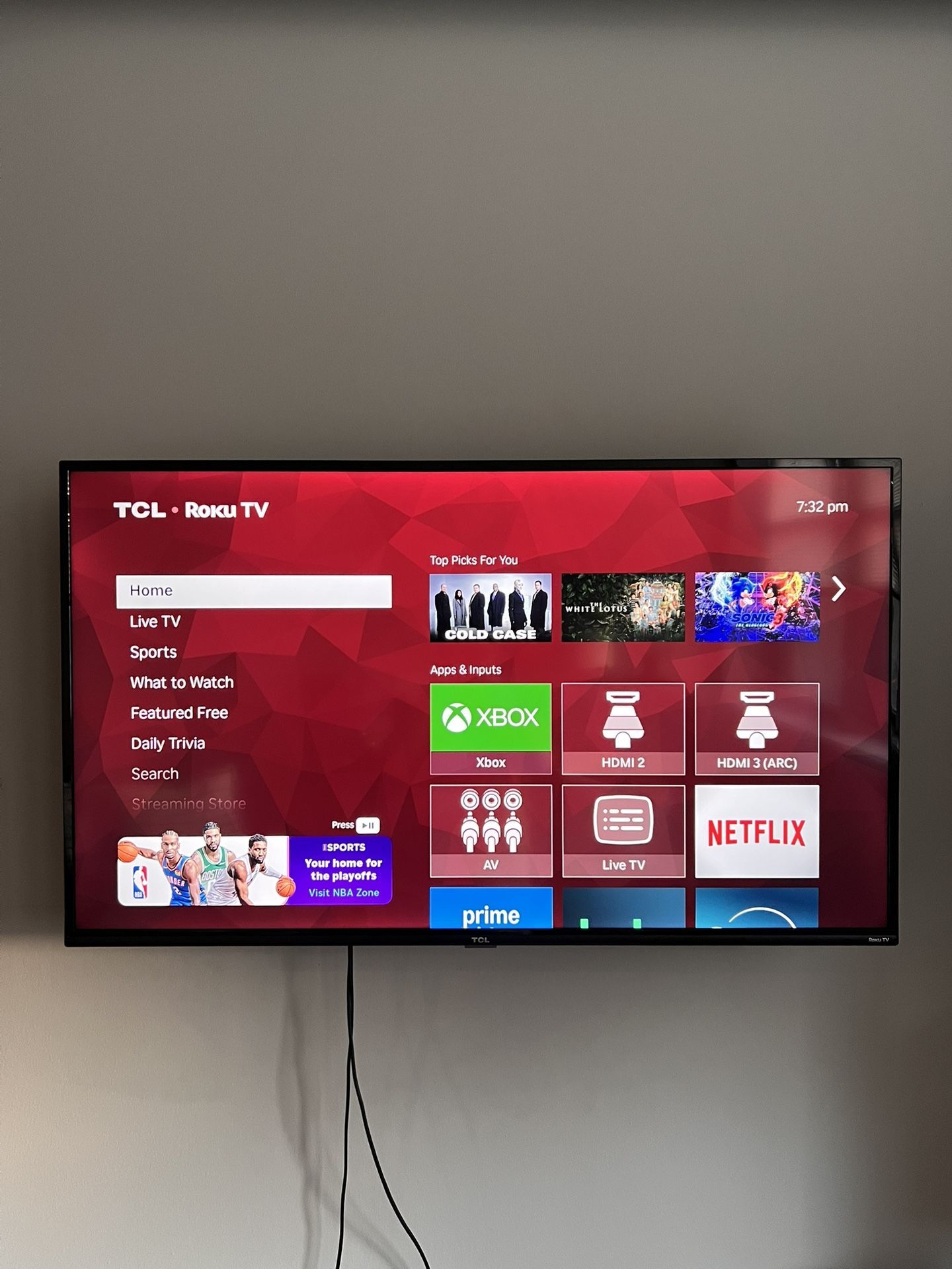 50” TCL Roku TV