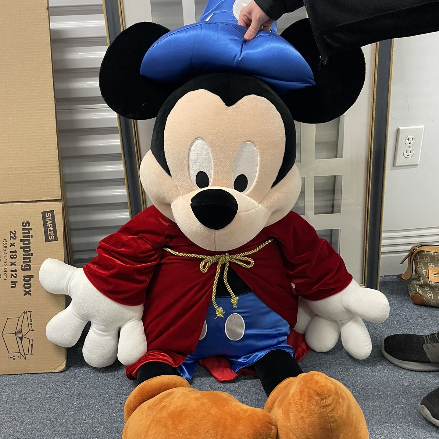 🌟Incredibly Cute!Rare 5ft Plush Sorcerer Mickey Mouse! 🌟