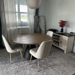 Solid Wood Dining Table And Chairs