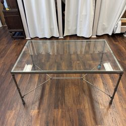 Glass Top Metal Frame Table