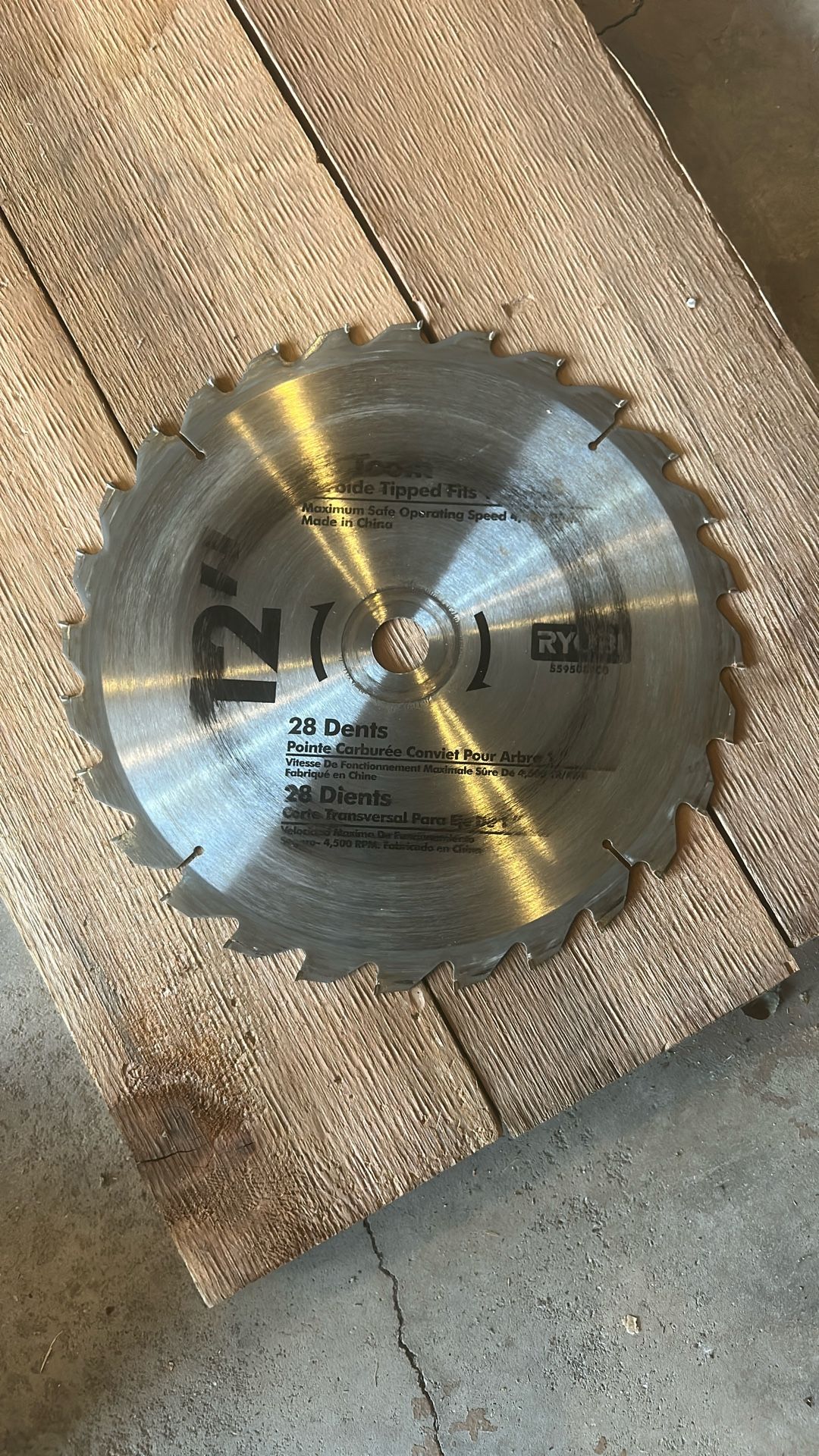 Ryobi 12 Inch Miter Saw Blade 