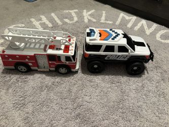 2 Toy Trucks With Sound - Fire truck And Police Car