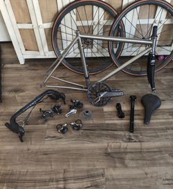 Bicycle parts for sale.