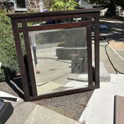 Dresser mirror dark wood 
