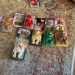Set Of 6 Ty International Beanie Bear Babies