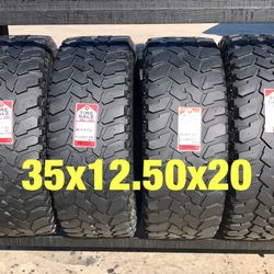 4 used tires 35x12.50x20 Firestone MT